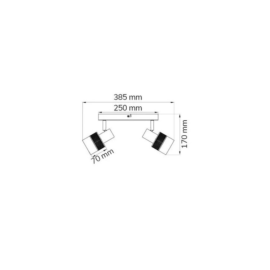 Wofi 11650 - Kohtvalgusti DORAL 2xE14/28W/230V