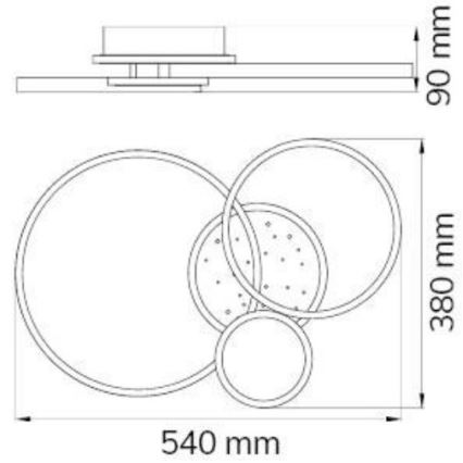 Wofi 11657 - LED Hämardatav pinnale kinnitatav lühter KIAH LED/32,5W/230V 3000K