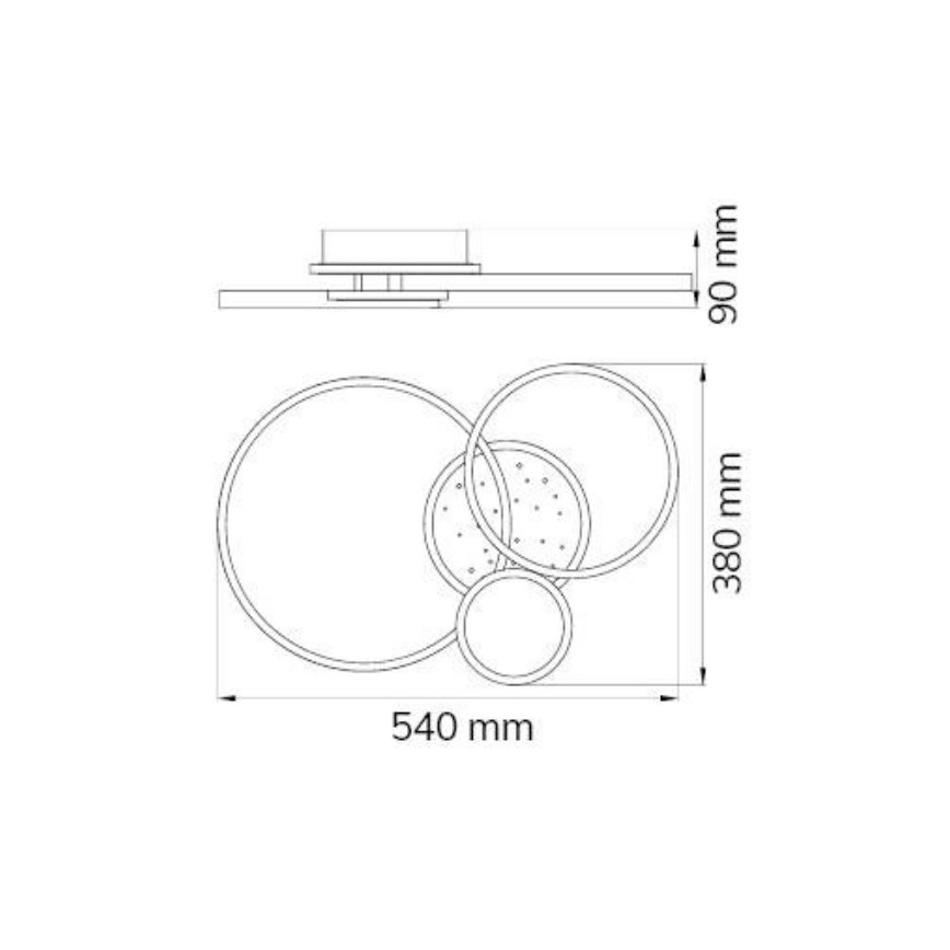 Wofi 11657 - LED Hämardatav pinnale kinnitatav lühter KIAH LED/32,5W/230V 3000K