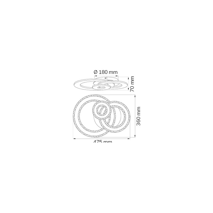 Wofi 11791 - LED Hämardatav laevalgusti RIO LED/24,5W/230V 3000K