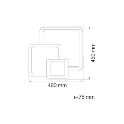 Wofi 11860 - LED Hämardatav laevalgusti MOLA LED/36W/230V 3000-5500K + pult