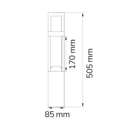 Wofi 12228 - LED Välivalgusti SIERRA LED/10W/230V IP54 50,5 cm