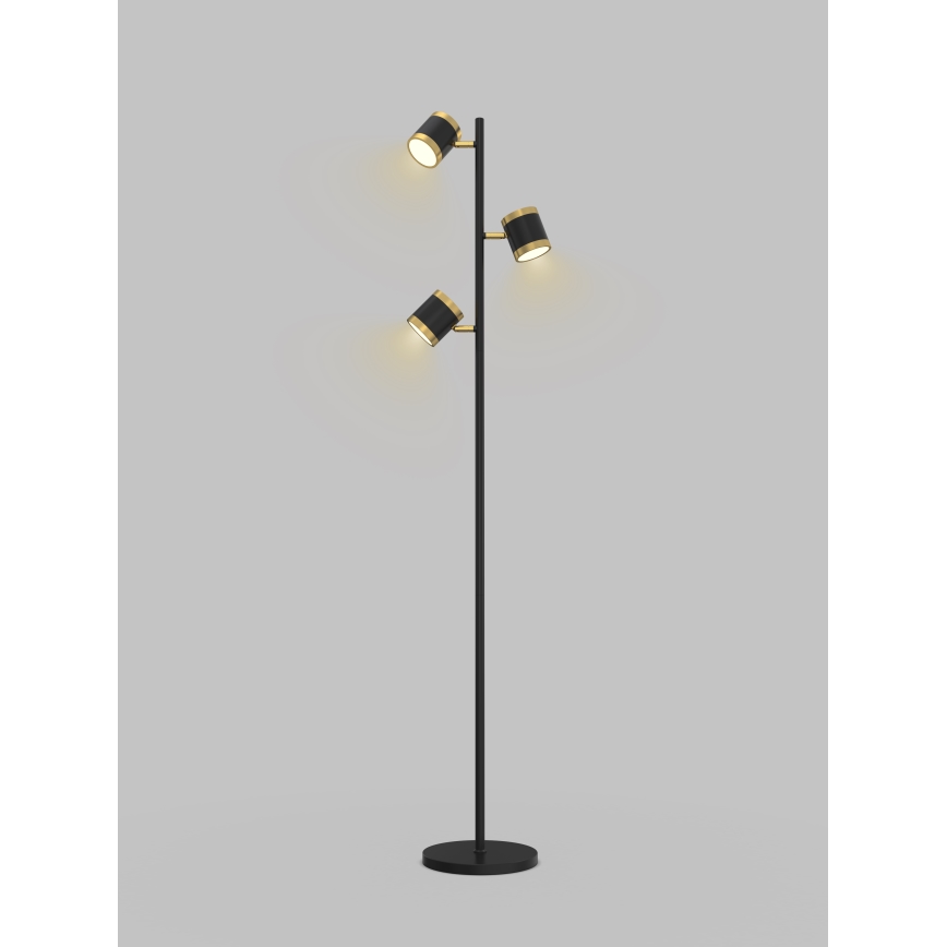 Wofi 3003-304S - LED Hämardatav põrandalamp TOULOUSE LED/21W/230V must/kuldne