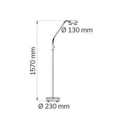 Wofi 3006.01.64.9000 - LED Hämardatav põrandalamp TWIN LED/4,6W/230V