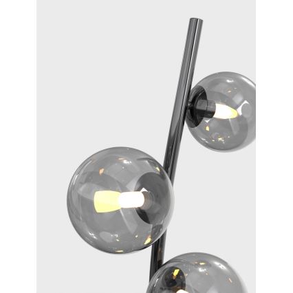 Wofi 3014-905 - LED Põrandalamp NANCY 9xG9/3,5W/230V must kroom