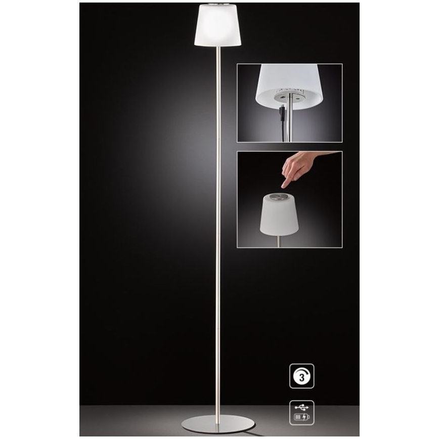 Wofi 3015.01.64.9000 - LED Hämardatav puutetundlik põrandalamp GENK LED/2W/5V 2000 mAh