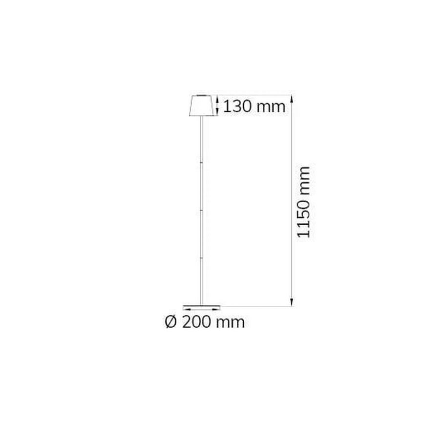 Wofi 3015.01.64.9000 - LED Hämardatav puutetundlik põrandalamp GENK LED/2W/5V 2000 mAh