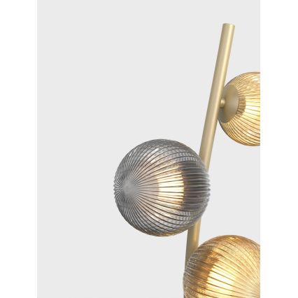 Wofi 3015-904 - LED Põrandalamp METZ 9xG9/3,5W/230V kuldne/hall