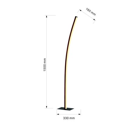 Wofi 3020-106 - LED Hämardatav põrandalamp BOLOGNA LED/21W/230V