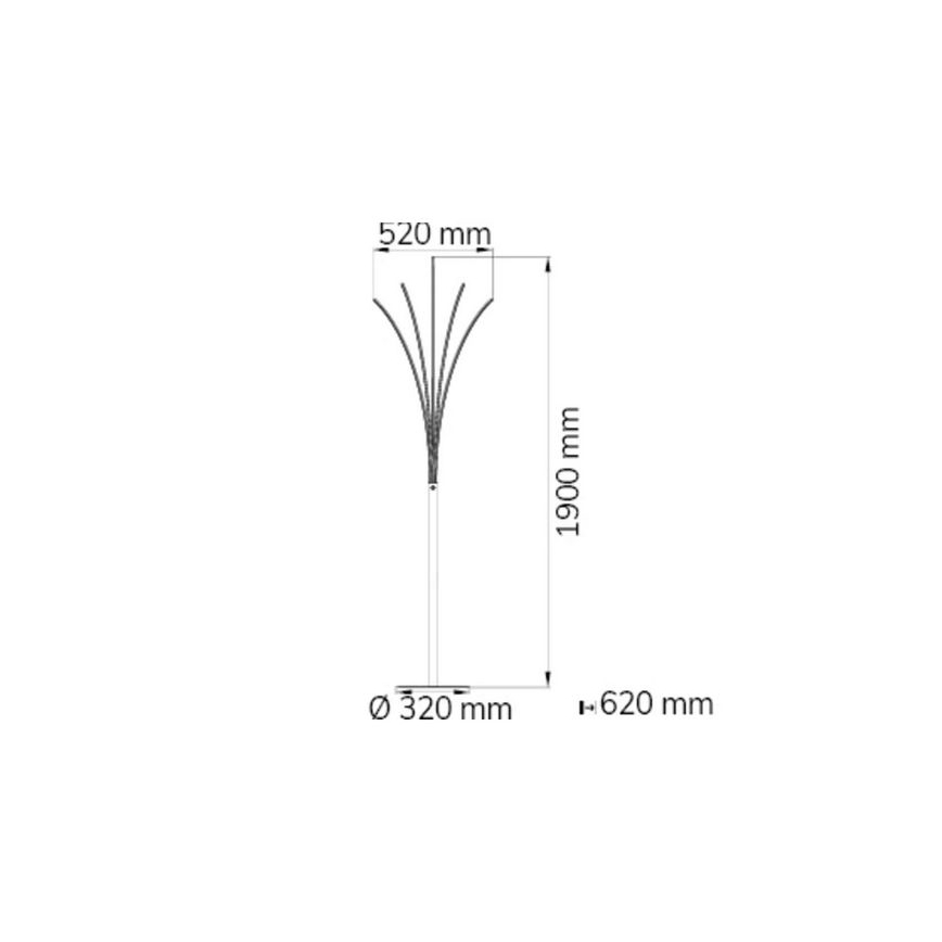 Wofi 3557.05.01.0000 - LED Hämardatav põrandalamp BENETT LED/24W/230V
