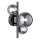 Wofi 4014.03.24.9000 - LED Seinavalgusti VILLA 3xG9/3W/230V must/läikiv kroom