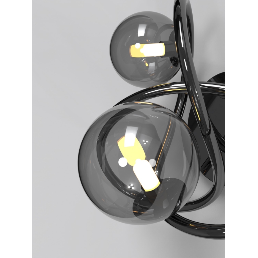 Wofi 4014-205 - LED Seinavalgusti NANCY 2xG9/3,5W/230V must/läikiv kroom