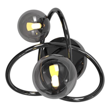 Wofi 4014-205 - LED Seinavalgusti NANCY 2xG9/3,5W/230V must/läikiv kroom