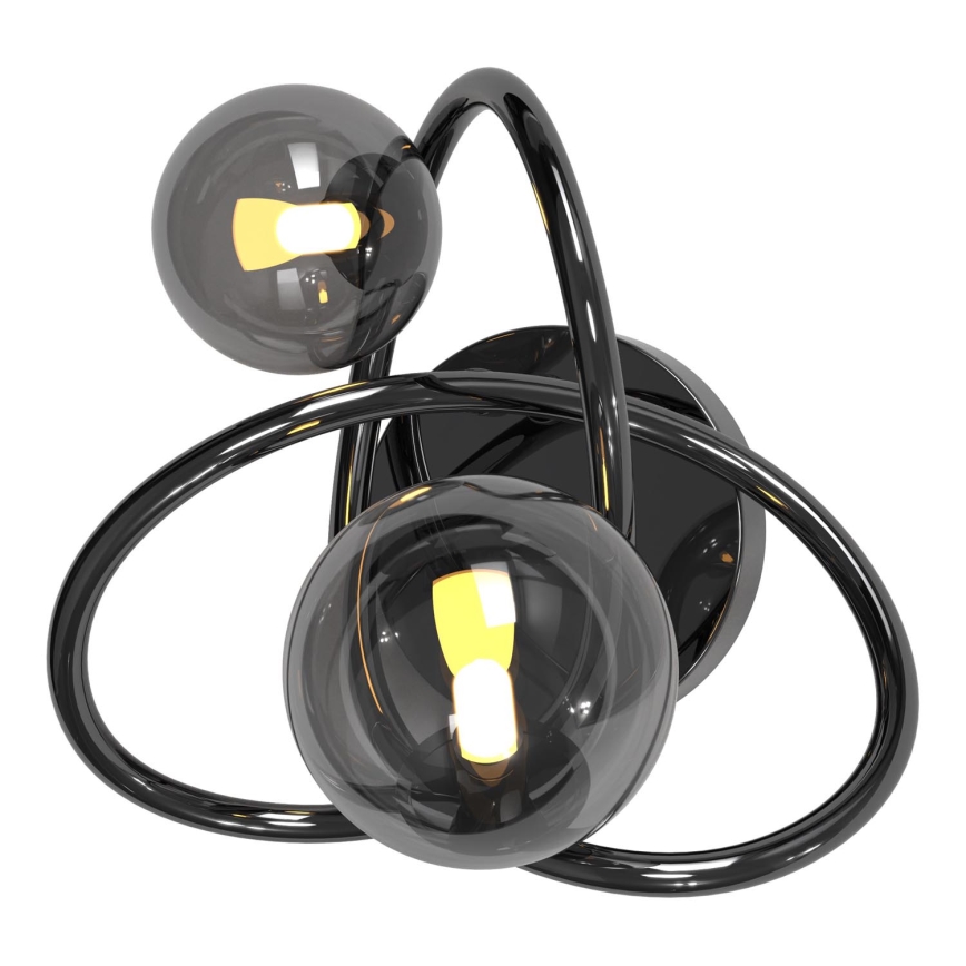 Wofi 4014-205 - LED Seinavalgusti NANCY 2xG9/3,5W/230V must/läikiv kroom