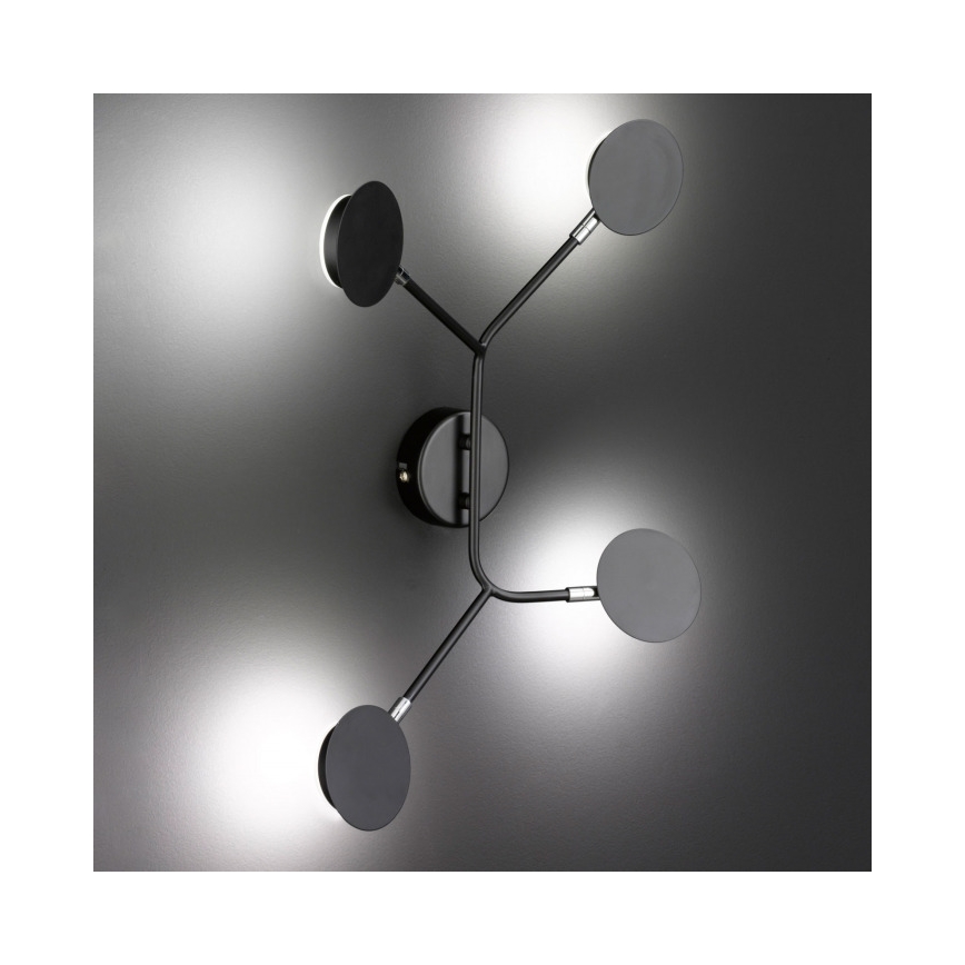 Wofi 446604109000 - LED Seinavalgusti BELIZE 4xLED/5W/230V 3000K must