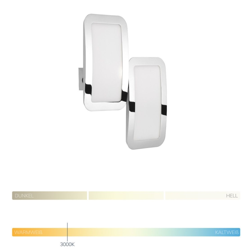 Wofi 4526.02.01.6000 - KOMPLEKT 2x LED Hämardatav seinavalgusti SAGA LED/8W/230V