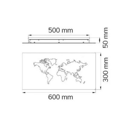 Wofi 4556.01.50.9600 - LED Seina dekoratiivne valgusti LINDA LED/26W/230V 3000K