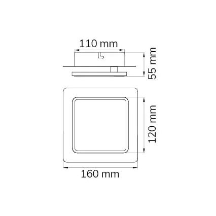 Wofi 4785.01.10.9000 - LED Seinavalgusti SUTTER LED/4,5W/230V 3000K must