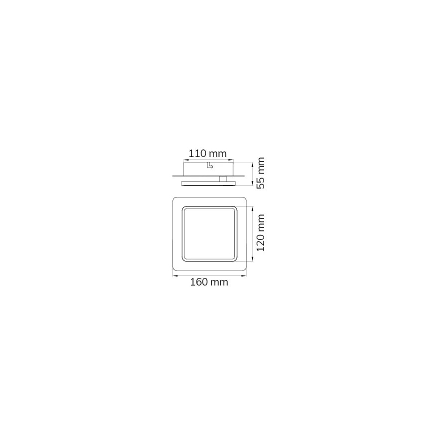 Wofi 4785.01.10.9000 - LED Seinavalgusti SUTTER LED/4,5W/230V 3000K must