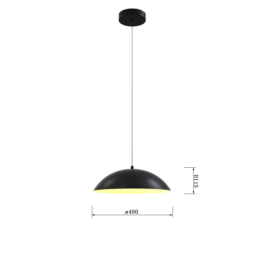 Wofi 6001-104 - LED Hämardatav lühter ROSCOFF LED/19W/230V must/kuldne