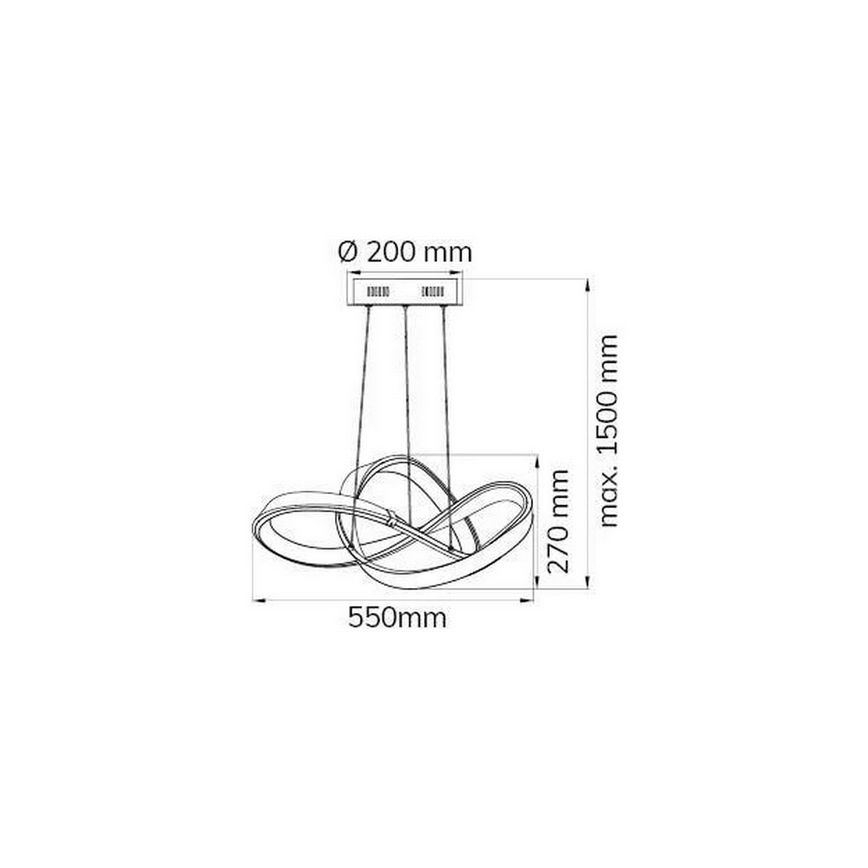Wofi 6134.01.88.9000 - LED Hämardatav lühter INDIGO LED/44W/230V