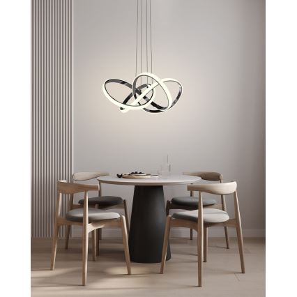 Wofi 6134-105L - LED Hämardatav lühter INDIGO LED/50W/230V must/läikiv kroom