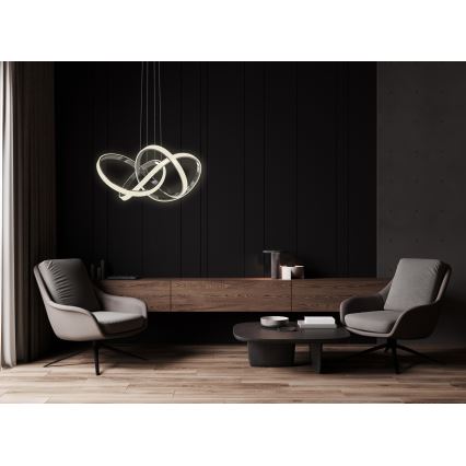 Wofi 6134-105L - LED Hämardatav lühter INDIGO LED/50W/230V must/läikiv kroom
