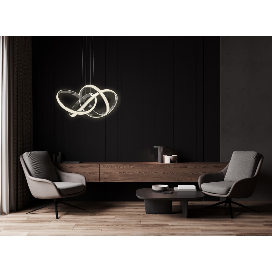 Wofi 6134-105L - LED Hämardatav lühter INDIGO LED/50W/230V must/läikiv kroom