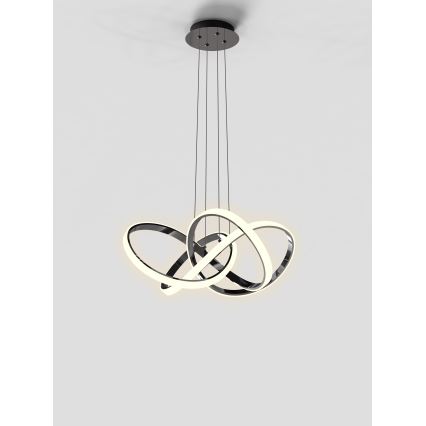 Wofi 6134-105L - LED Hämardatav lühter INDIGO LED/50W/230V must/läikiv kroom