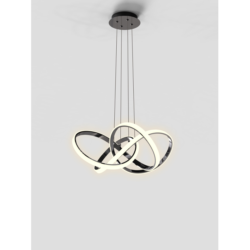 Wofi 6134-105L - LED Hämardatav lühter INDIGO LED/50W/230V must/läikiv kroom