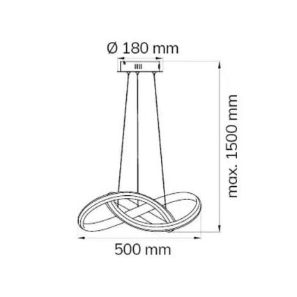 Wofi 6823.01.10.9500 - LED Hämardatav lühter SOLO LED/28W/230V