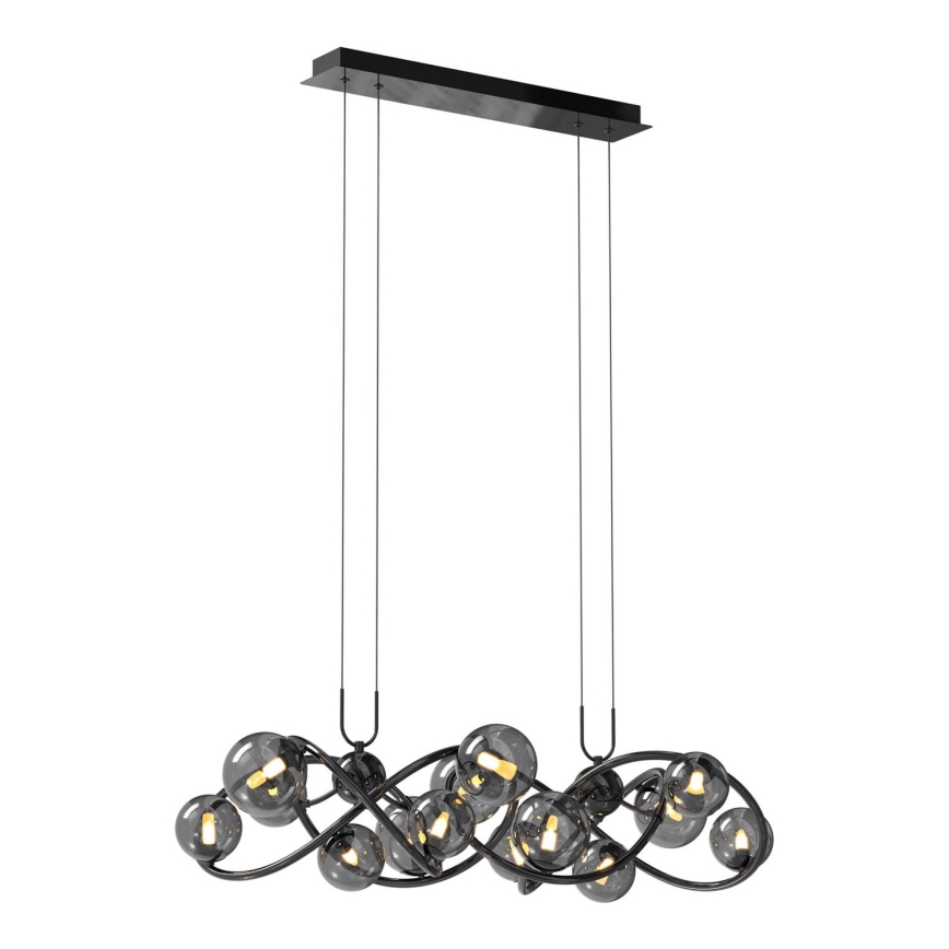 Wofi 7014-1405 - LED Lühter NANCY 14xG9/3,5W/230V must/läikiv kroom