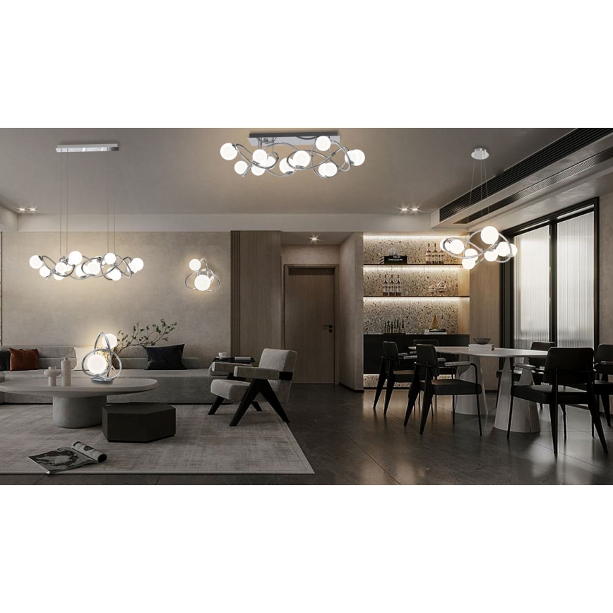 Wofi 7014-807 - LED Lühter NANCY 8xG9/3,5W/230V läikiv kroom