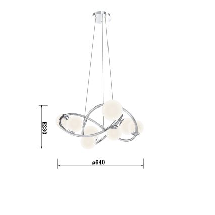 Wofi 7014-807 - LED Lühter NANCY 8xG9/3,5W/230V läikiv kroom