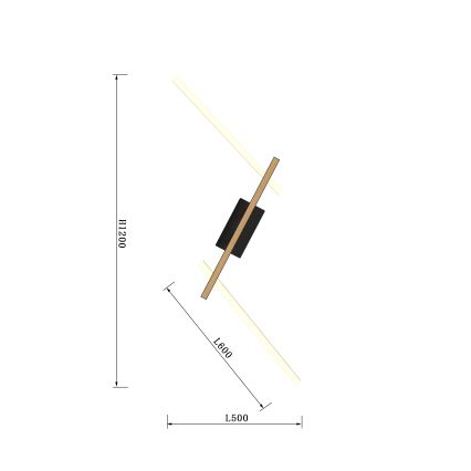 Wofi 7021-306 - LED Hämardatav seinavalgusti RIMINI LED/40W/230V pruun/must