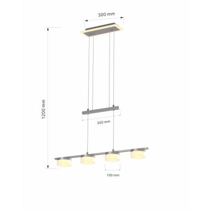 Wofi 7054-503 - LED Hämardatav lühter JESSE LED/21W/230V matt kroom