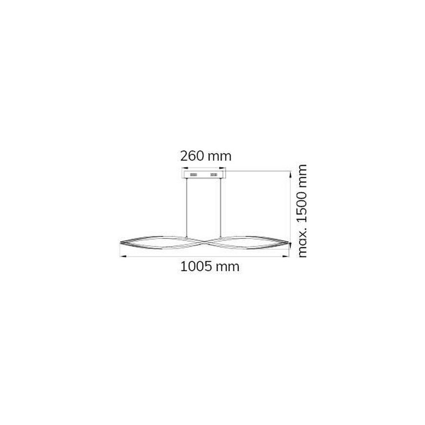 Wofi 7152.02.01.6000 - LED Hämardatav lühter IDANA 2xLED/13,5W/230V