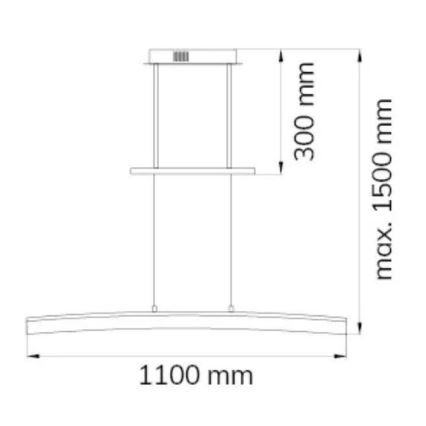 Wofi 7230.01.64.6000 - LED Hämardatav lühter FERROL LED/28W/230V