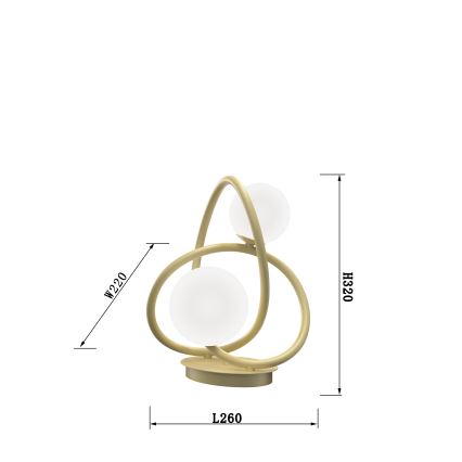 Wofi 8014-201 - LED laualamp NANCY 2xG9/3,5W/230V kuldne/valge