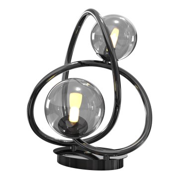 Wofi 8014-205 - LED Laualamp NANCY 2xG9/3,5W/230V must/läikiv kroom