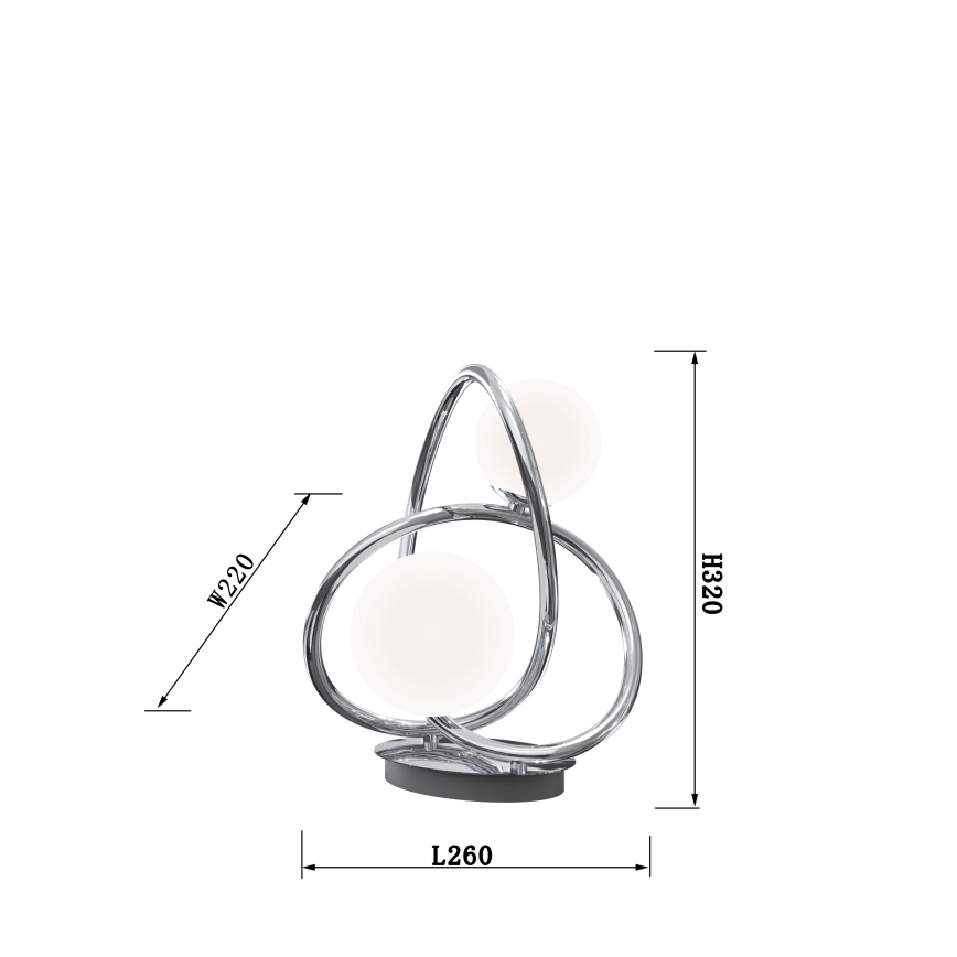 Wofi 8014-207 - LED laualamp NANCY 2xG9/3,5W/230V läikiv kroom