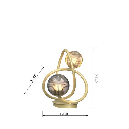 Wofi 8015-204 - LED laualamp METZ 2xG9/3,5W/230V kuldne/hall