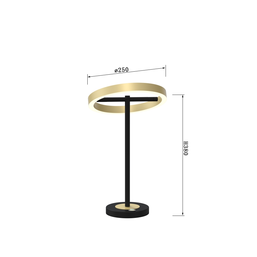 Wofi 8016-104 - LED Puutetundlik hämardatav laualamp BREST LED/10,5W/230V must/kuldne