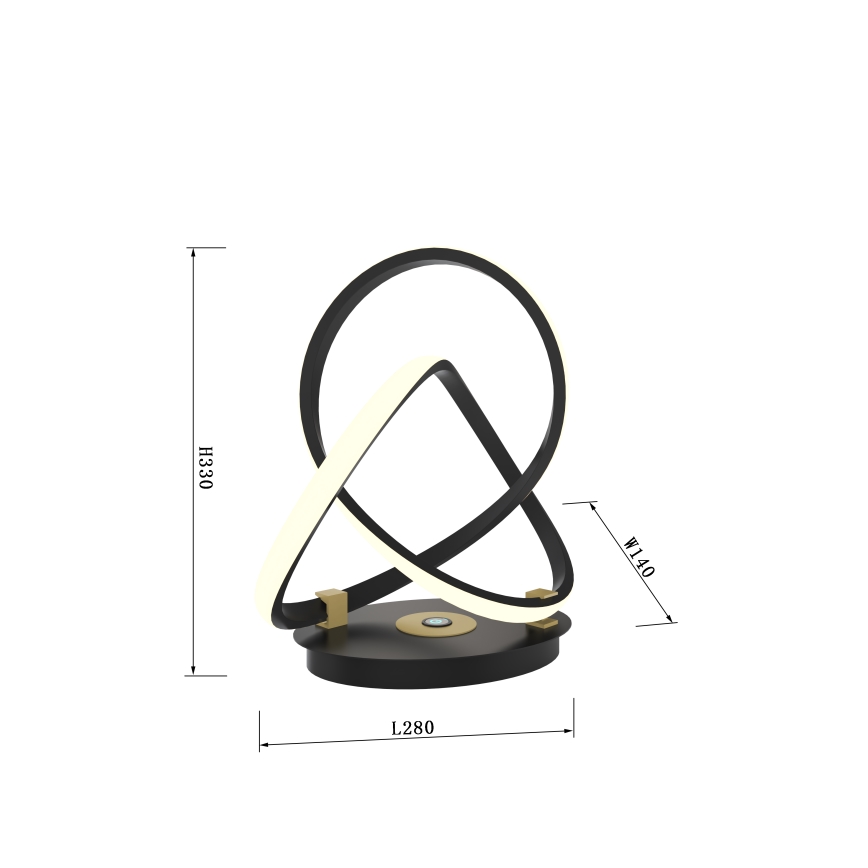 Wofi 8134-104 - LED Puutetundlik hämardatav laualamp INDIGO LED/10,5W/230V must/kuldne