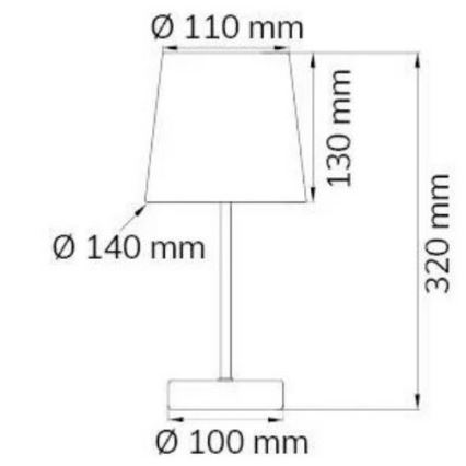 Wofi 8324.01.50.0000 - Laualamp CESENA 1xE14/42W/230V hall