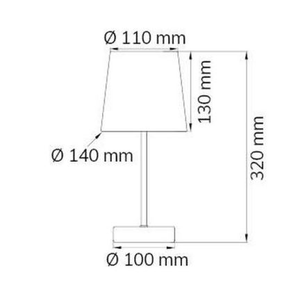 Wofi 832401060000 - Laualamp CESENA 1xE14/42W/230V valge