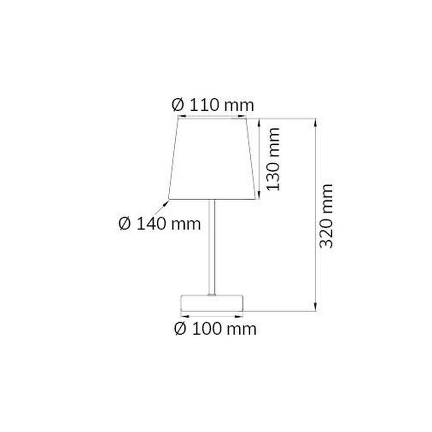 Wofi 832401060000 - Laualamp CESENA 1xE14/42W/230V valge