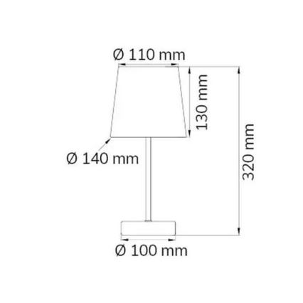 Wofi 832401949000 - Laualamp CESENA 1xE14/42W/230V roosa