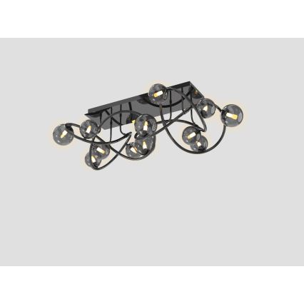 Wofi 9014-1205 - LED Pinnale kinnitatav lühter NANCY 12xG9/3,5W/230V must/läikiv kroom