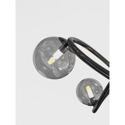 Wofi 9014-1205 - LED Pinnale kinnitatav lühter NANCY 12xG9/3,5W/230V must/läikiv kroom